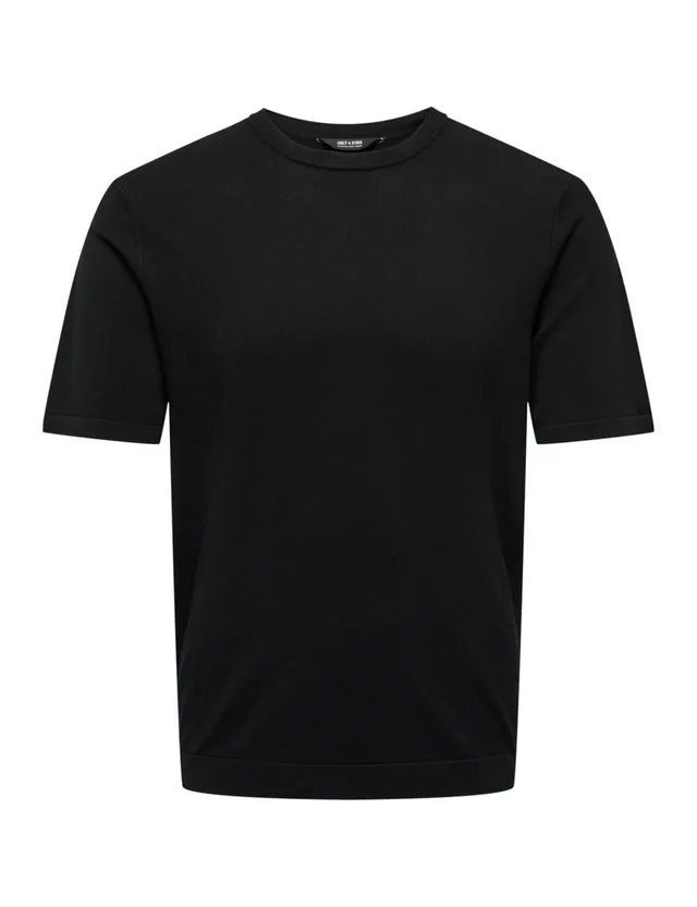Only & Sons T-shirt Uomo Cotone Nero Stella Bianca M