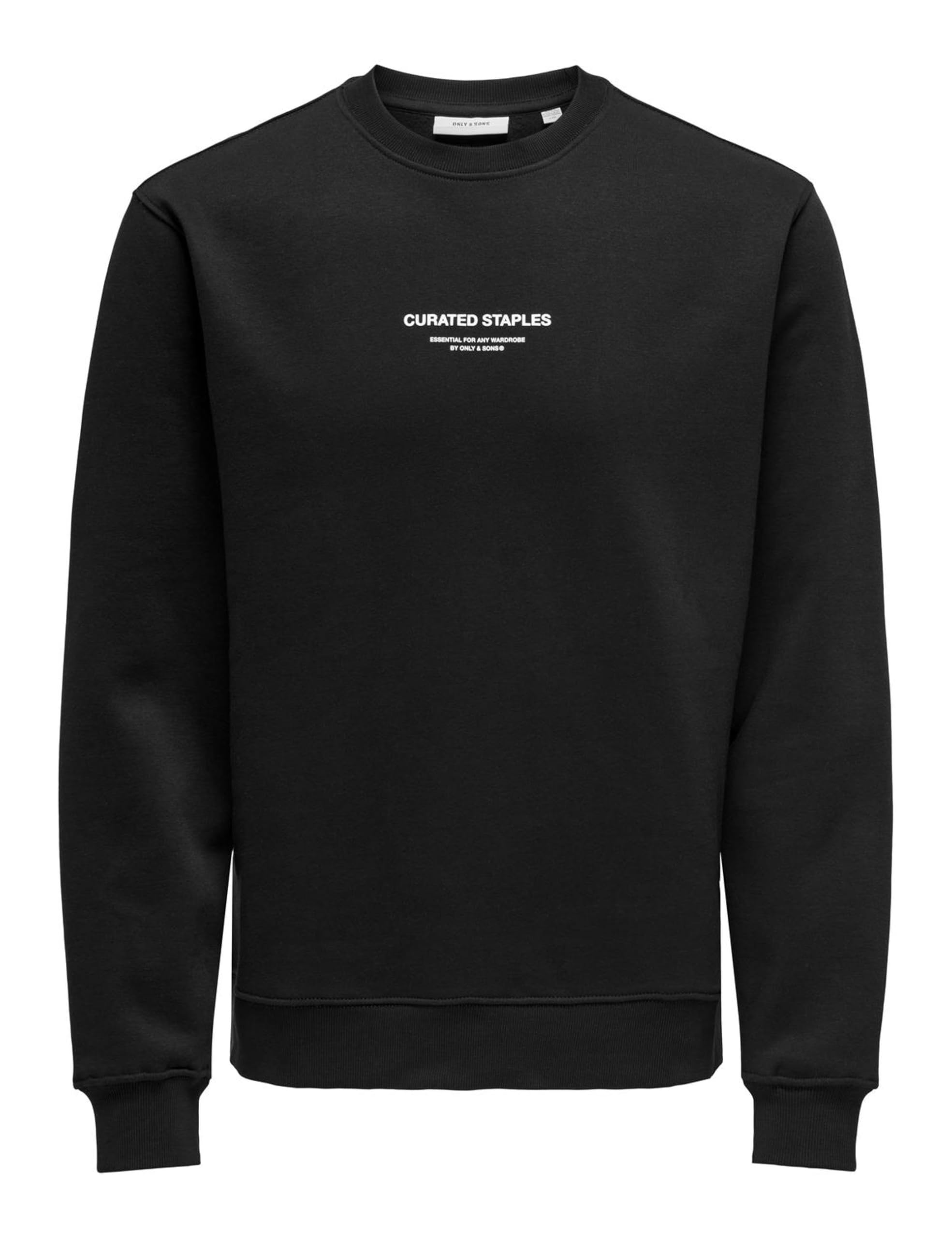 Only & Sons Onscurated Felpa Nero Girocollo