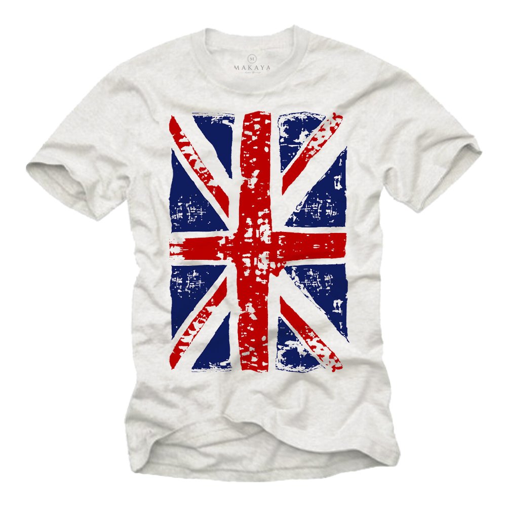 Makaya Union Jack T-Shirt Uomo M Bandiera Inglese
