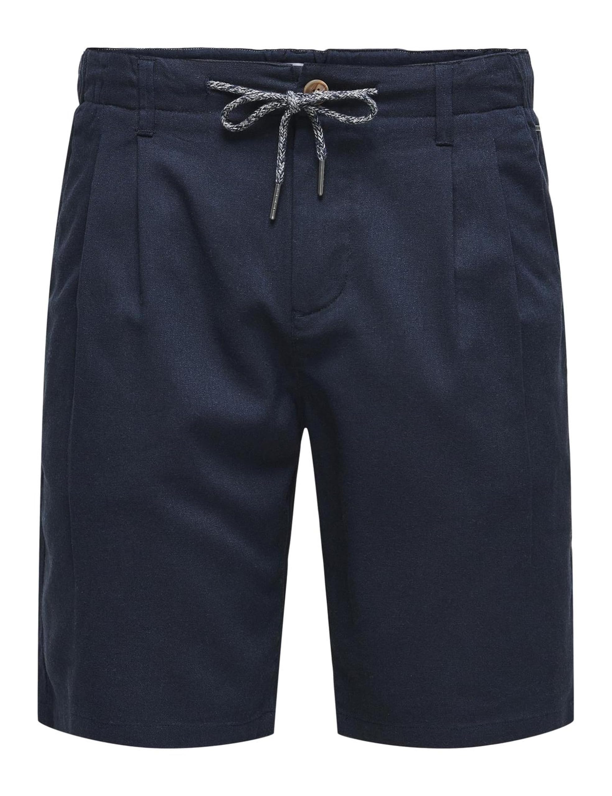 Only & Sons Onsleo Linen Mix 0048 Shorts Uomo Bianco Lino