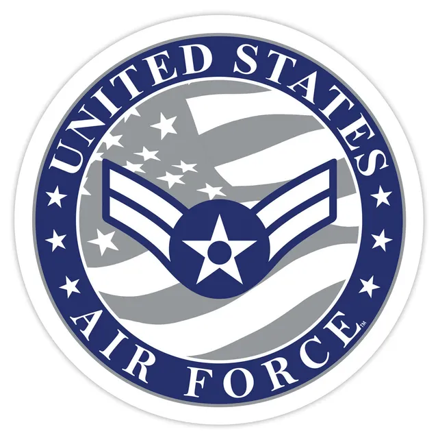 7.62 Design USAF E-3 Airman decal rotonda 9 cm