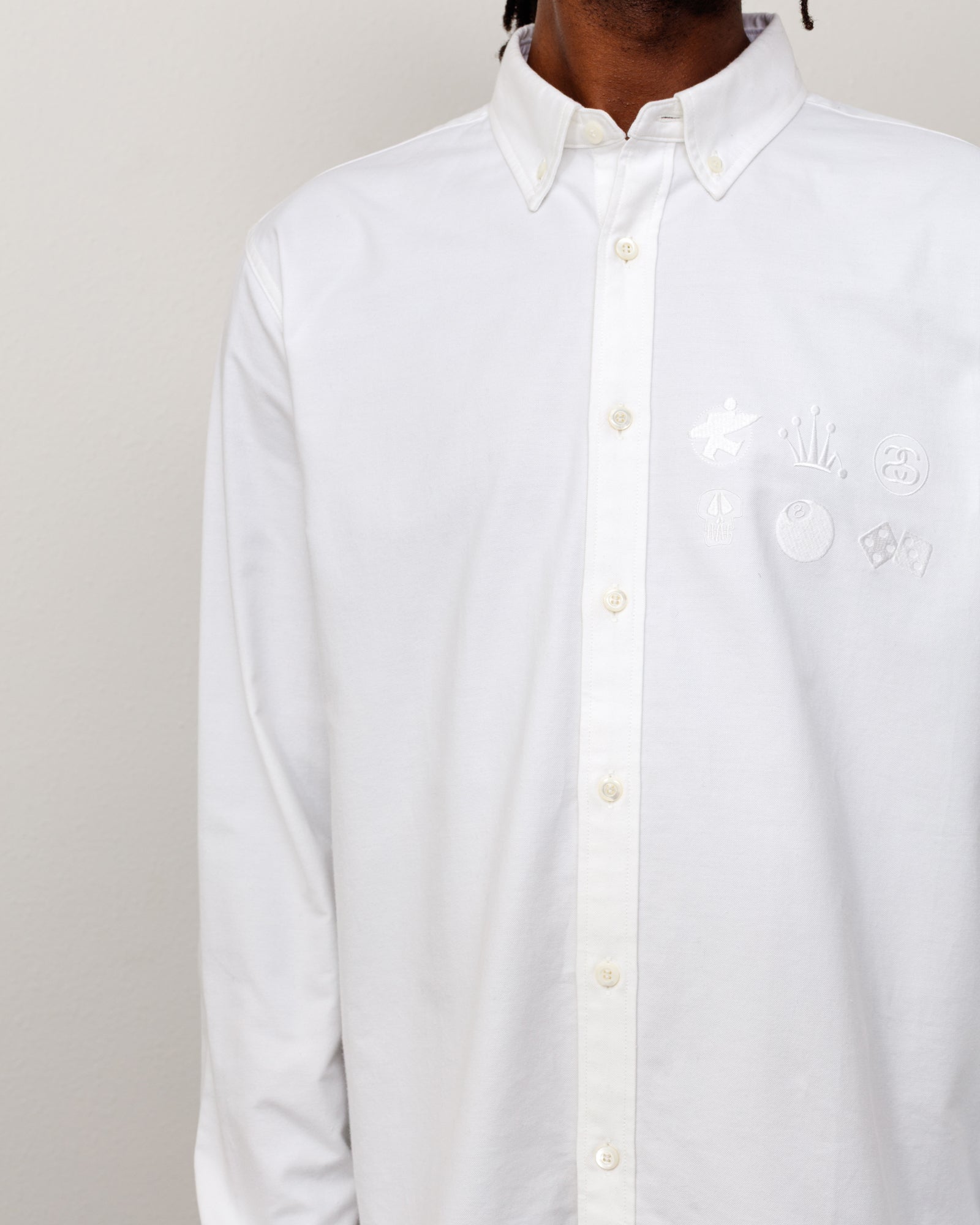 Stussy Junya Button-Down camicia bianca oxford