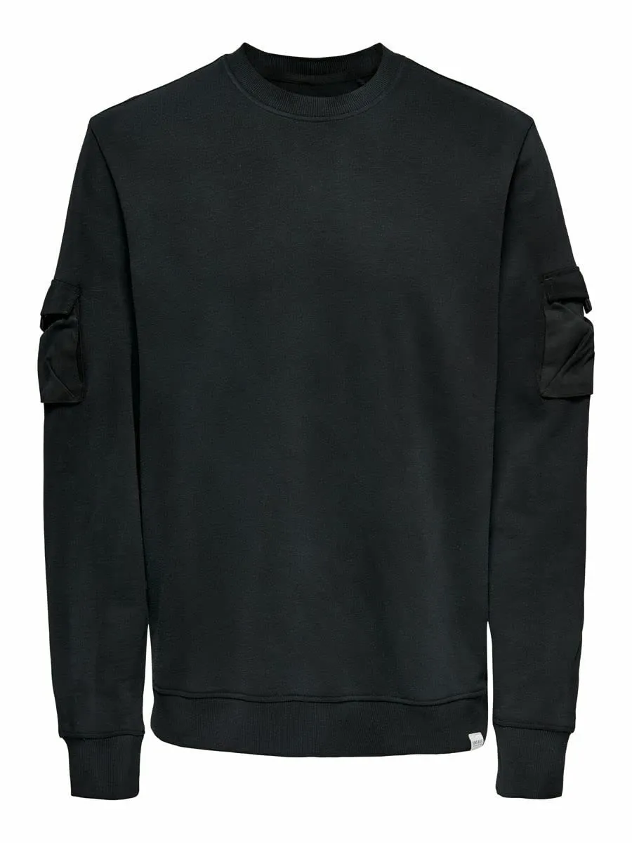 ONLY & SONS Onsnino Felpa uomo girocollo dettagli 9096