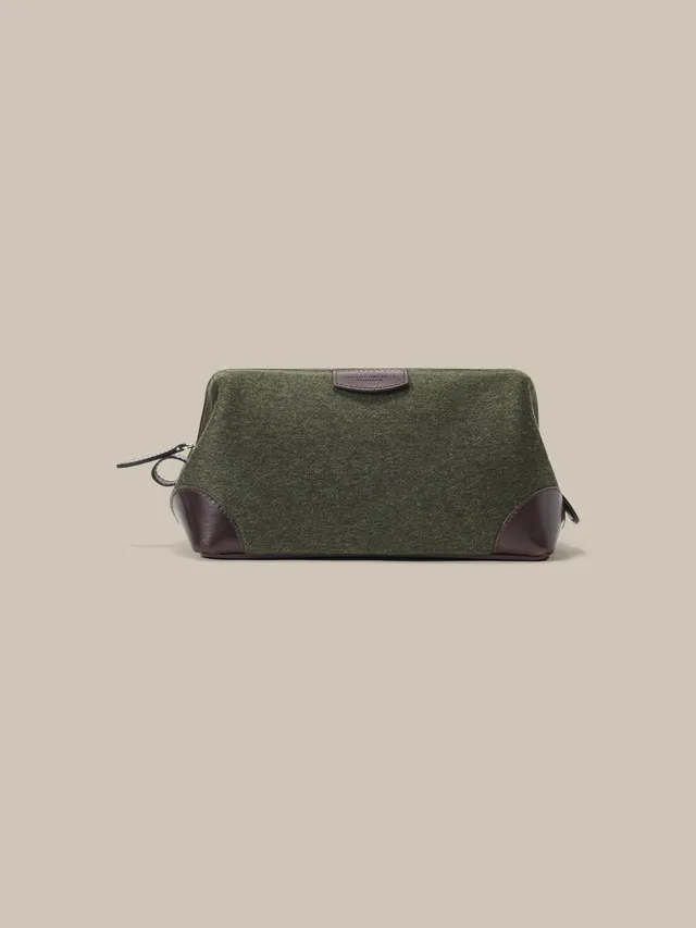 Robert Talbott Simpson Loden Beauty Case Verde Lana