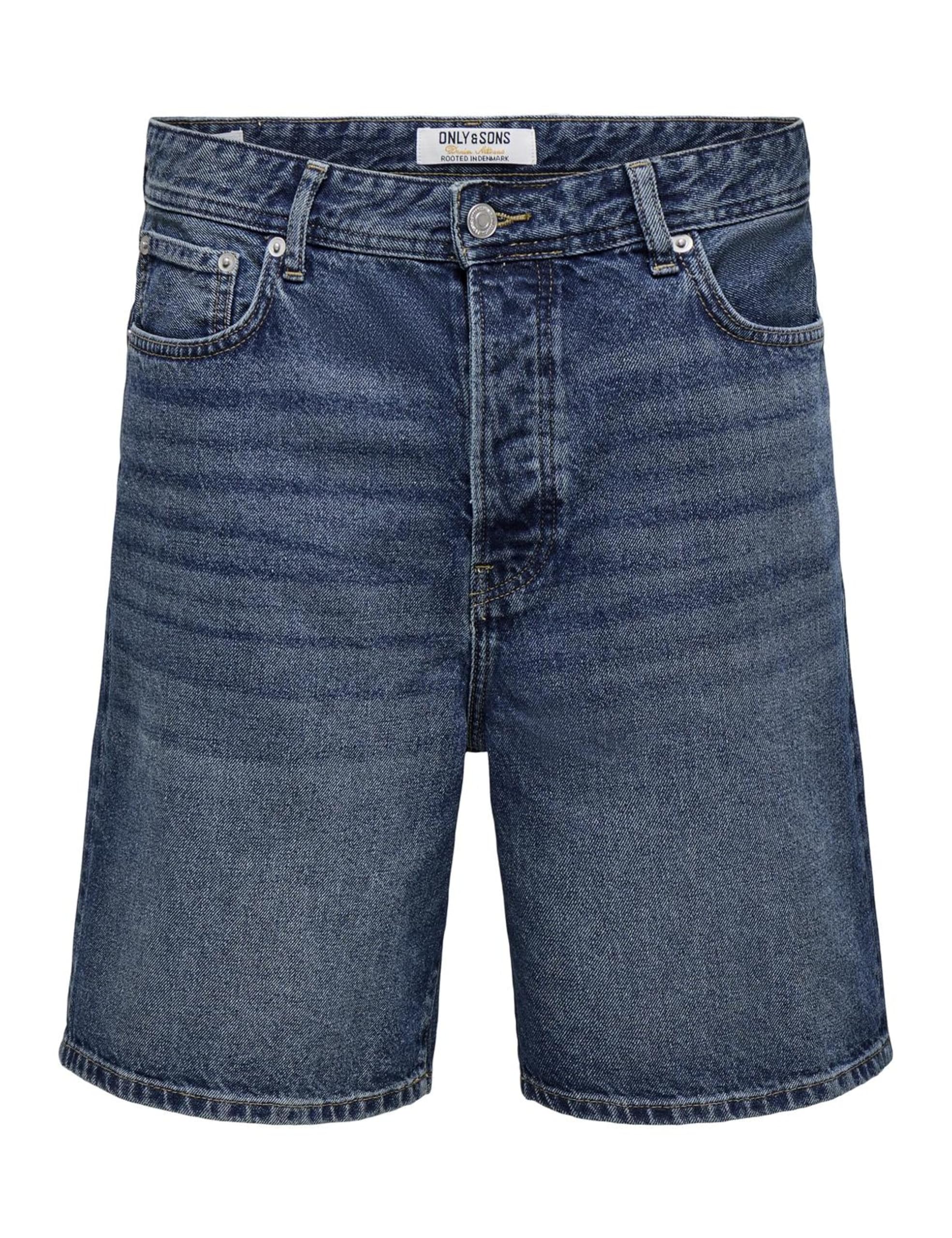 Only & Sons Onsfade Loose Shorts Uomo L Denim Blu