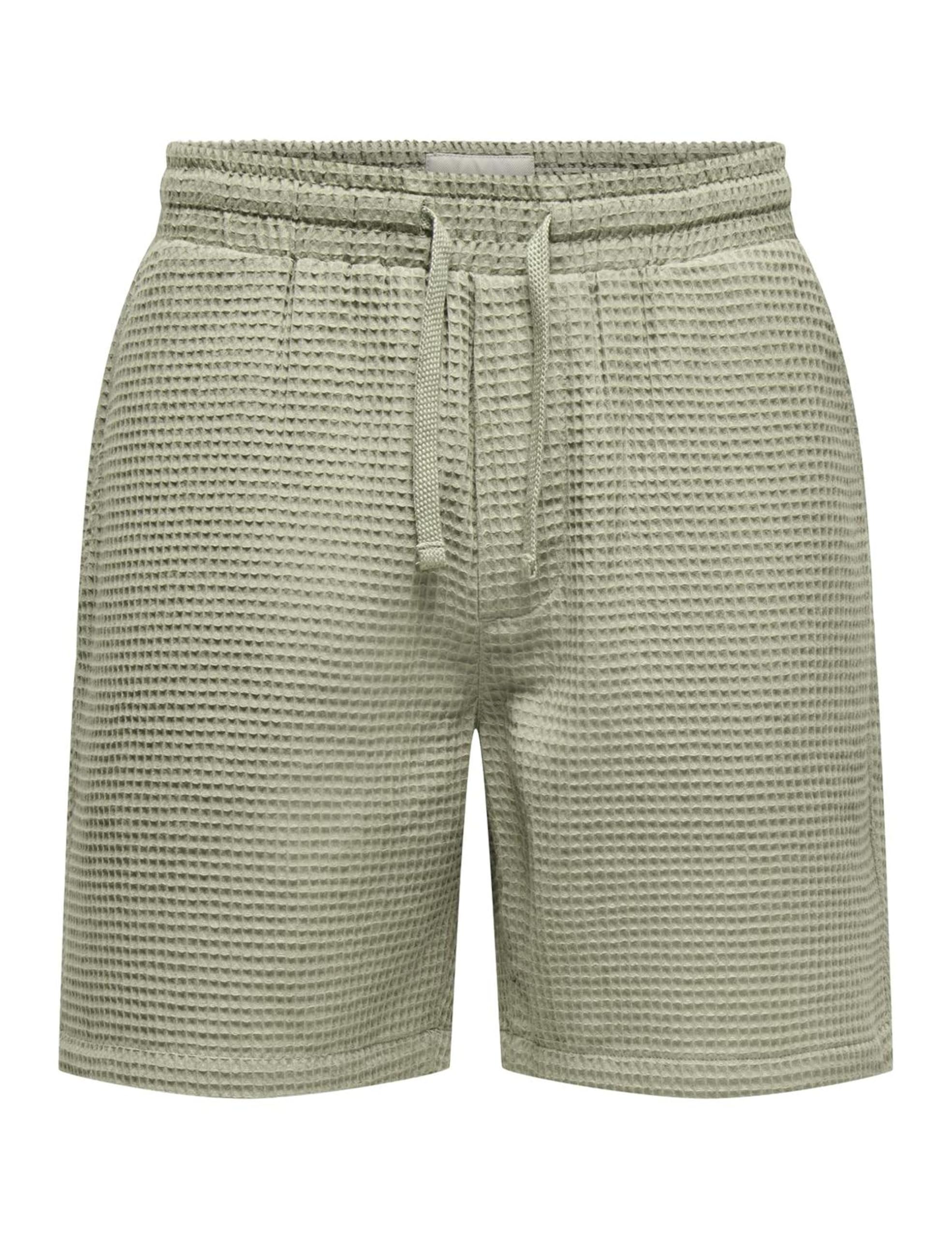 Only & Sons Onstel Savier Waffle 0326 pantaloncini uomo bianco antico