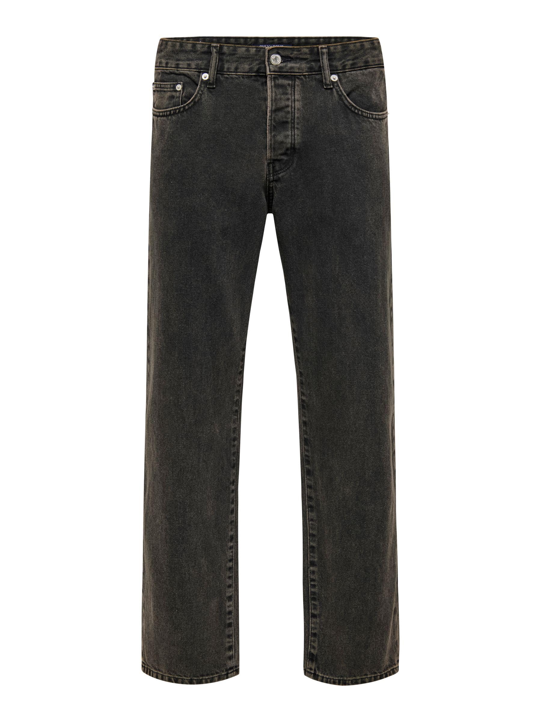 Only & Sons Onsedge Straight Box Jeans Uomo Media Blu Denim