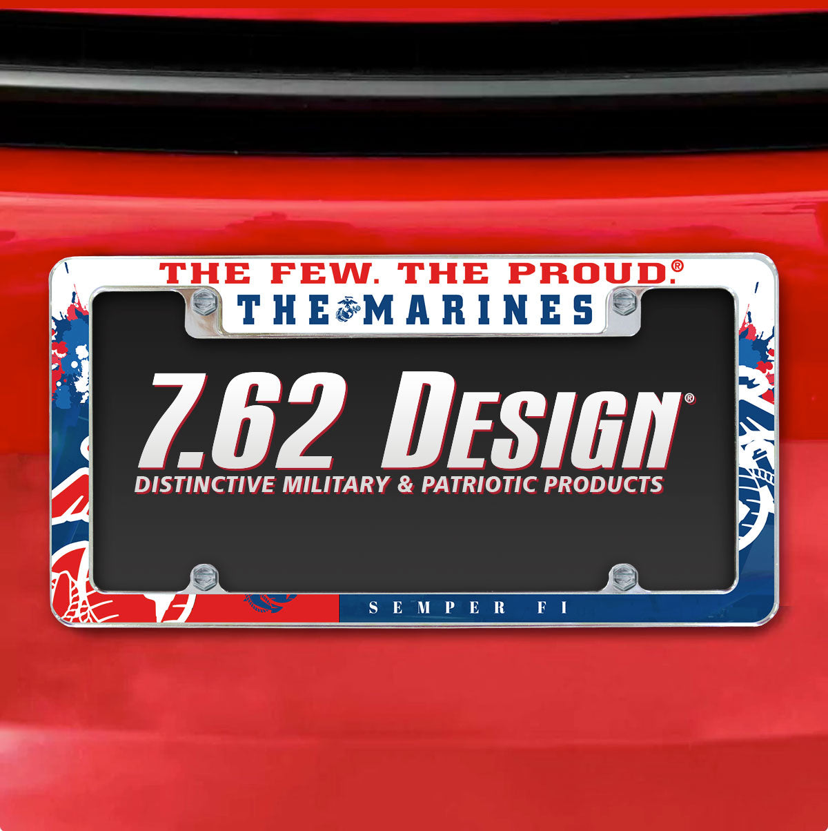7.62 Design Marine Corps cornice targa cromata zinco auto