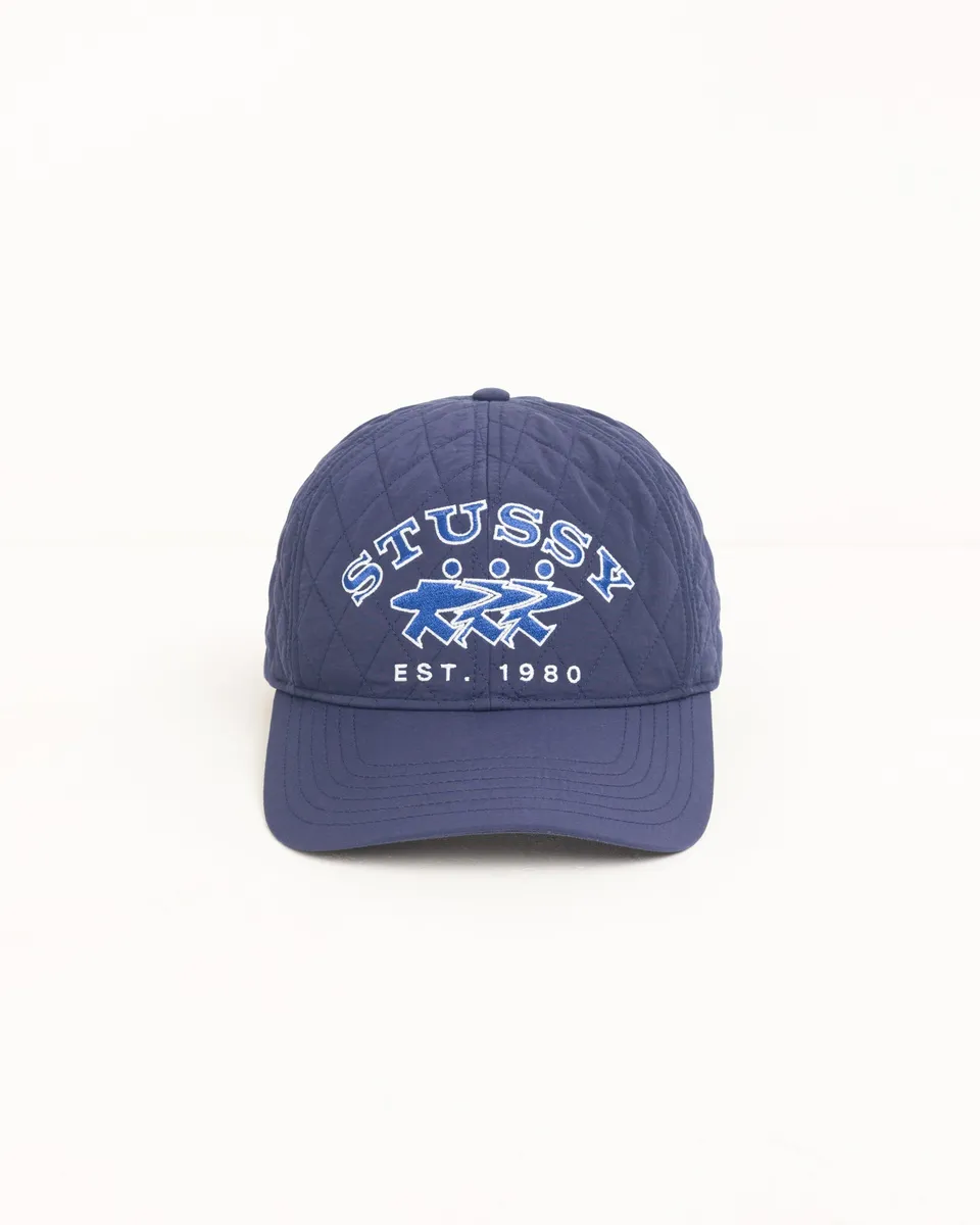 Stussy Headwear Quilted Surfwalk Snapback Cappello Navy
