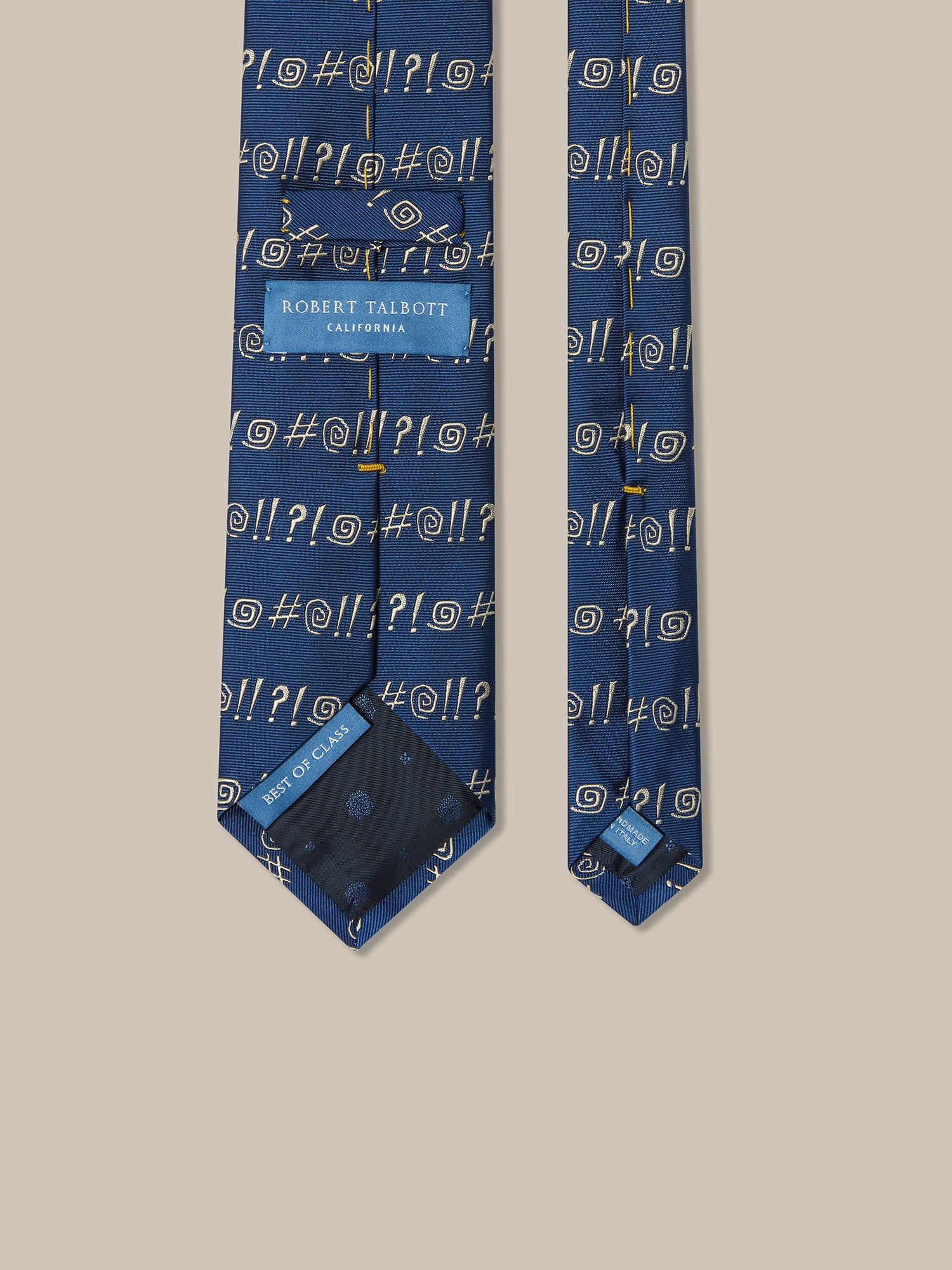 Robert Talbott Grawlix Cravatta Seta Blu Best of Class