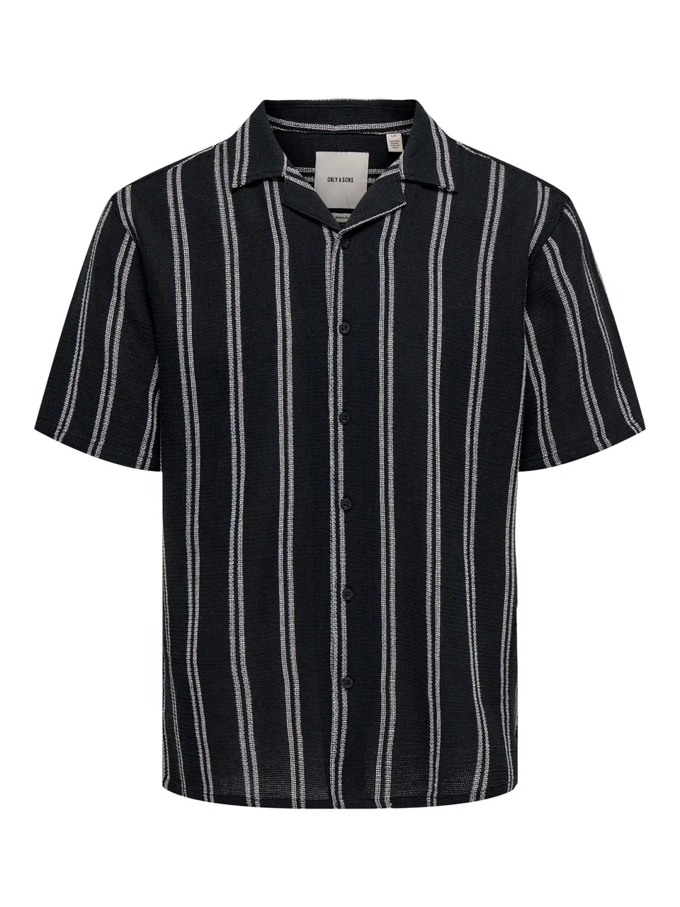 Only & Sons Onstrev Life Reg Struc Stripe SS Shirt camicia L