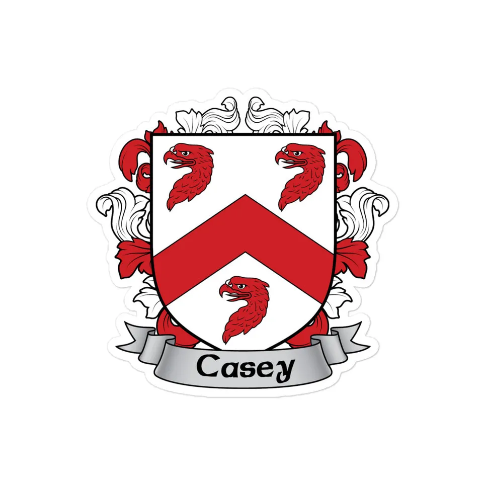 7.62 Design Casey Irish Coat of Arms Adesivo 3x3 vinile