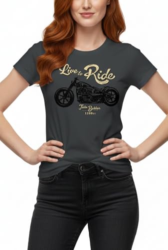 Makaya Live To Ride T-Shirt Donna S Cotone Serigrafia
