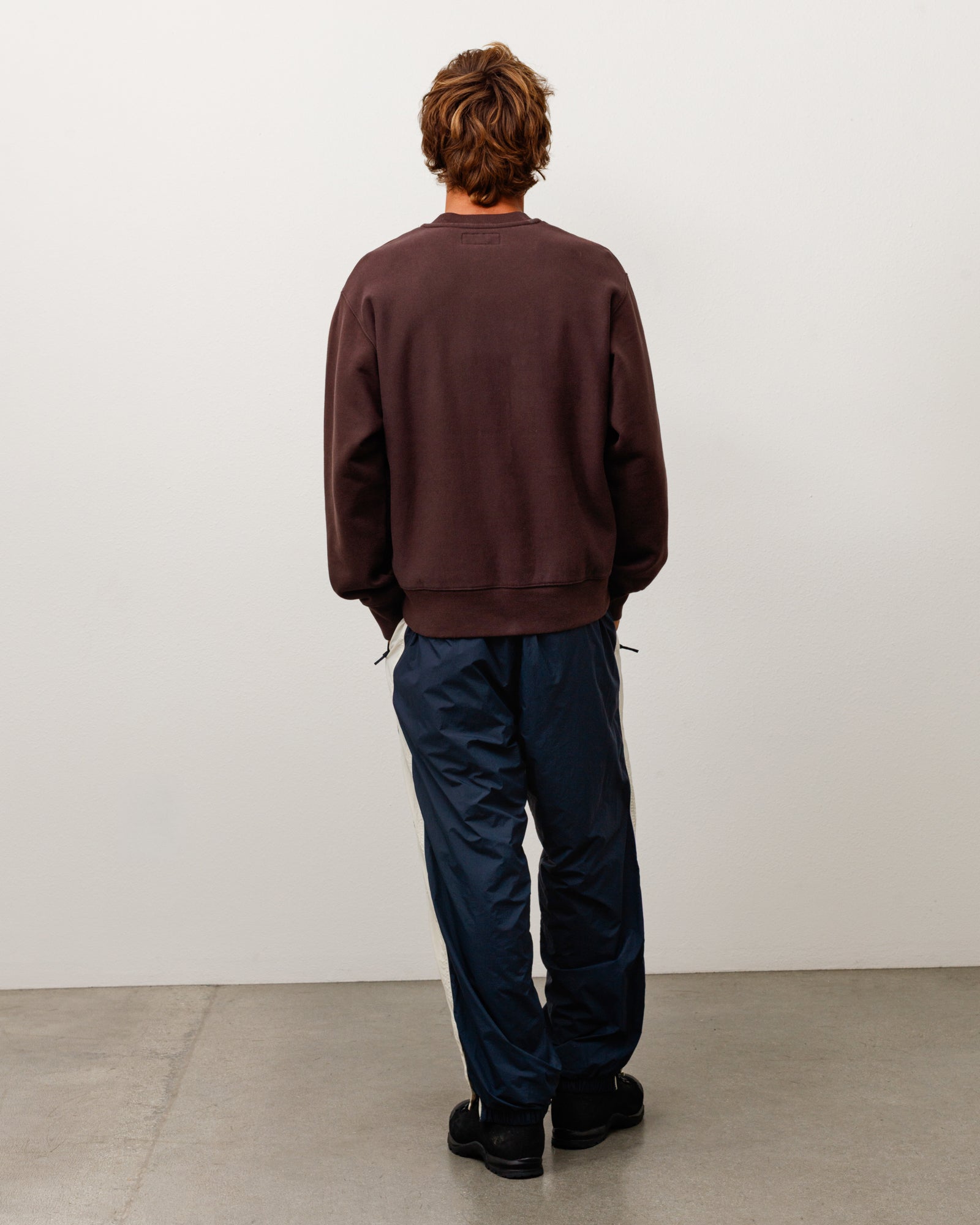 Stussy Sweats Fleece Crew felpa marrone taglia M cotone 530gsm