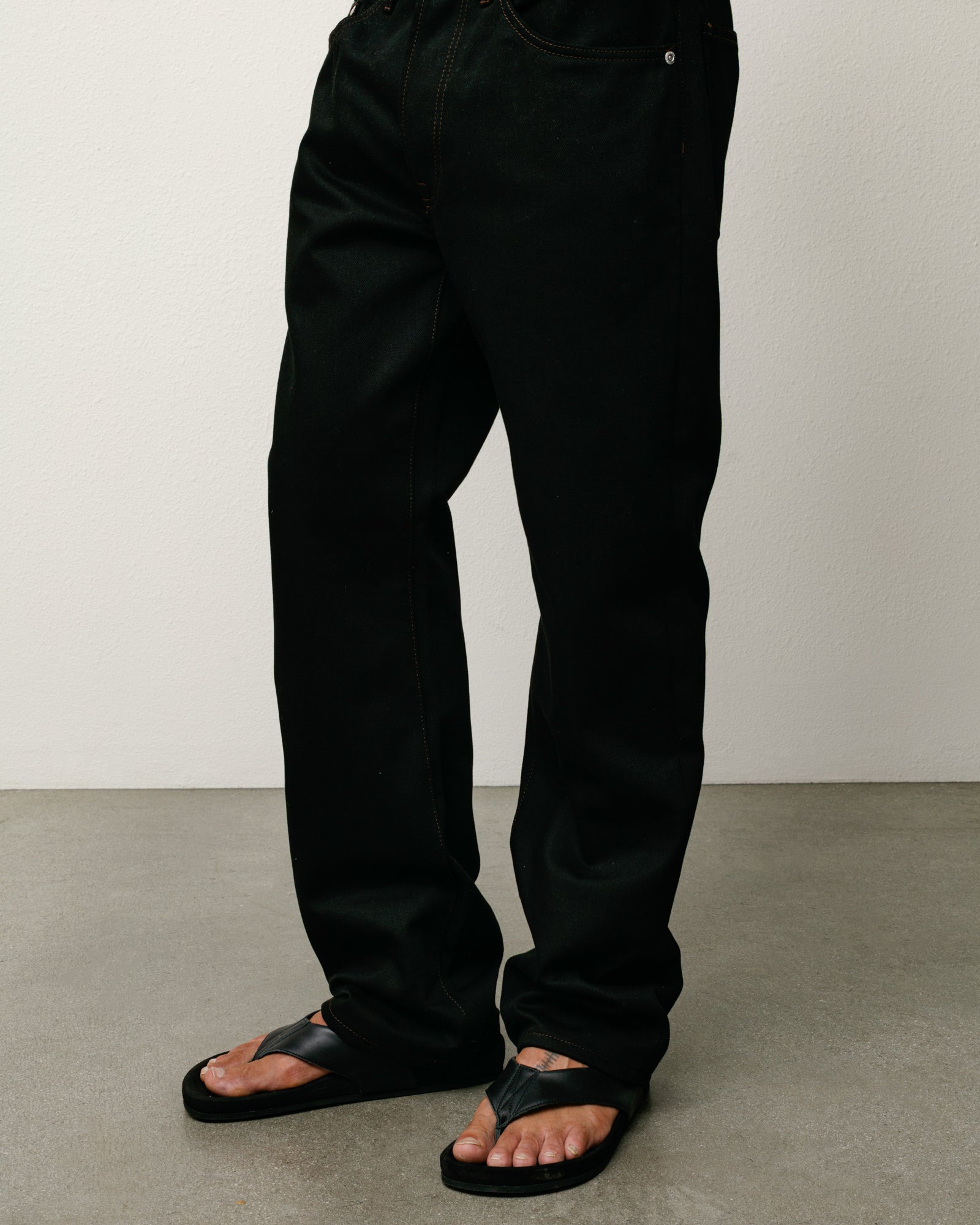 Stussy Slim Jean denim jeans cotone raw black