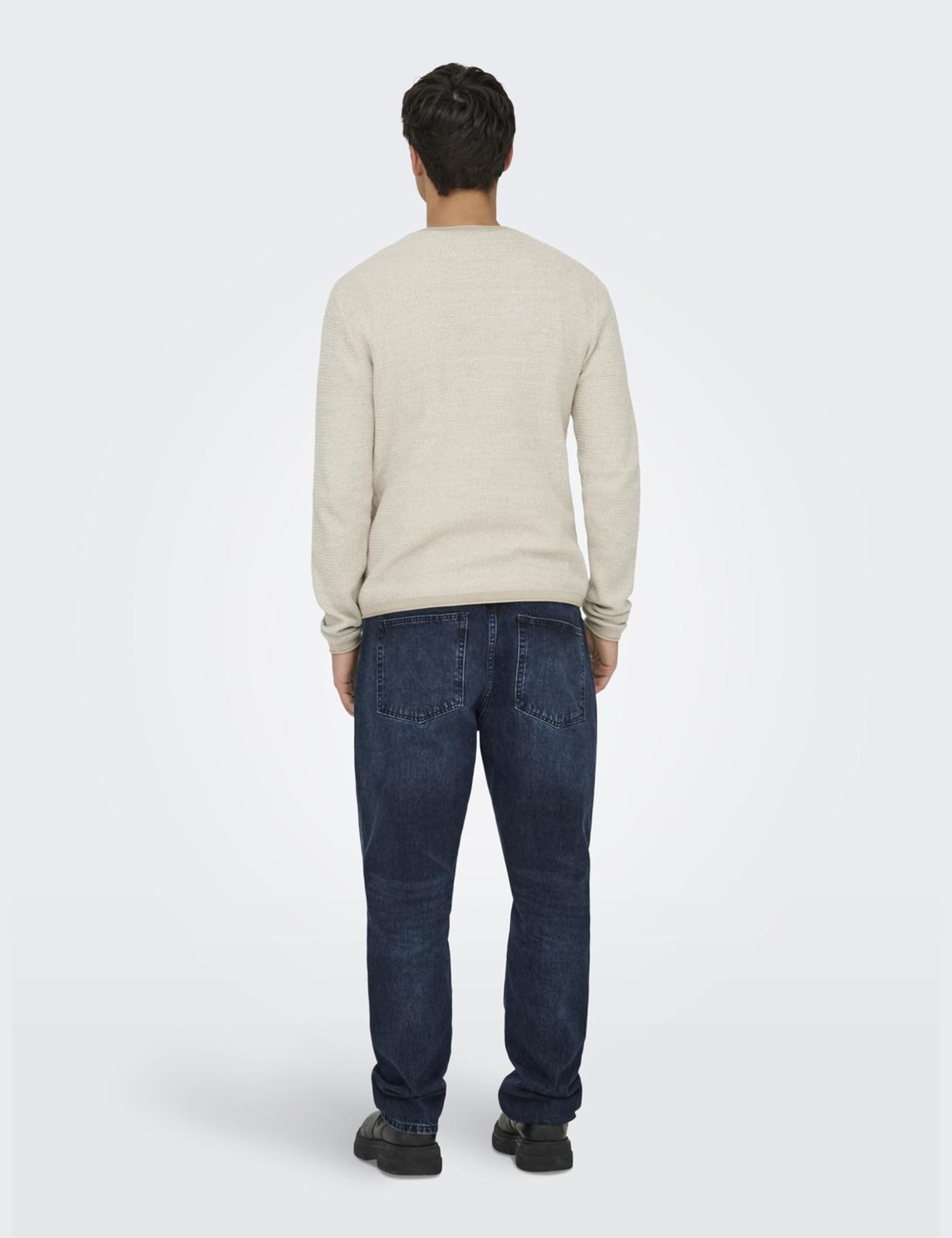 Only & Sons Onseric Pullover Maglione Uomo Nero Girocollo