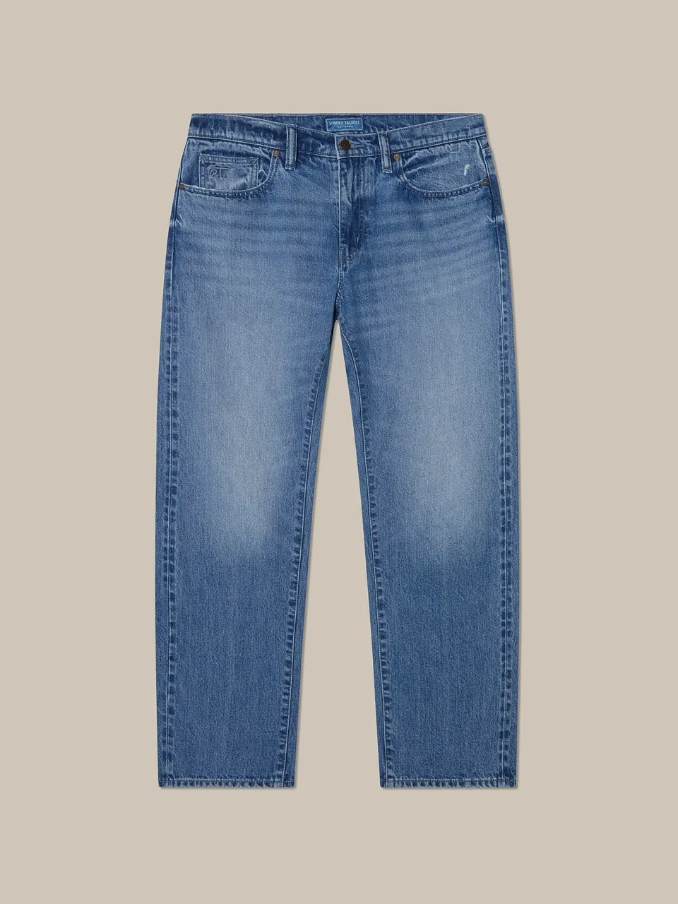 Robert Talbott Austin Selvedge jeans dritti medium rinse cotone