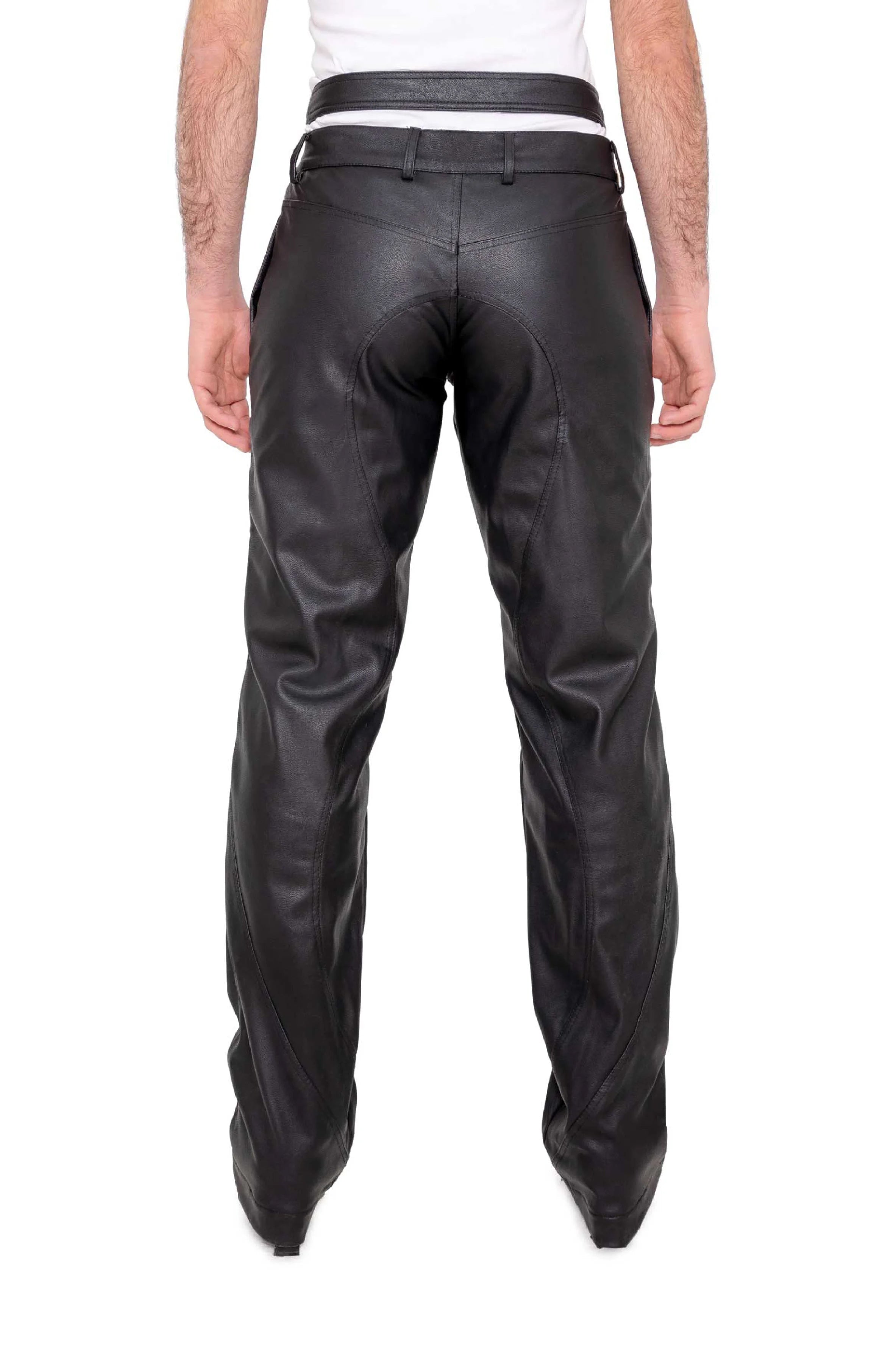 Trashy Clothing Abu Nuwas pantaloni ecopelle neri