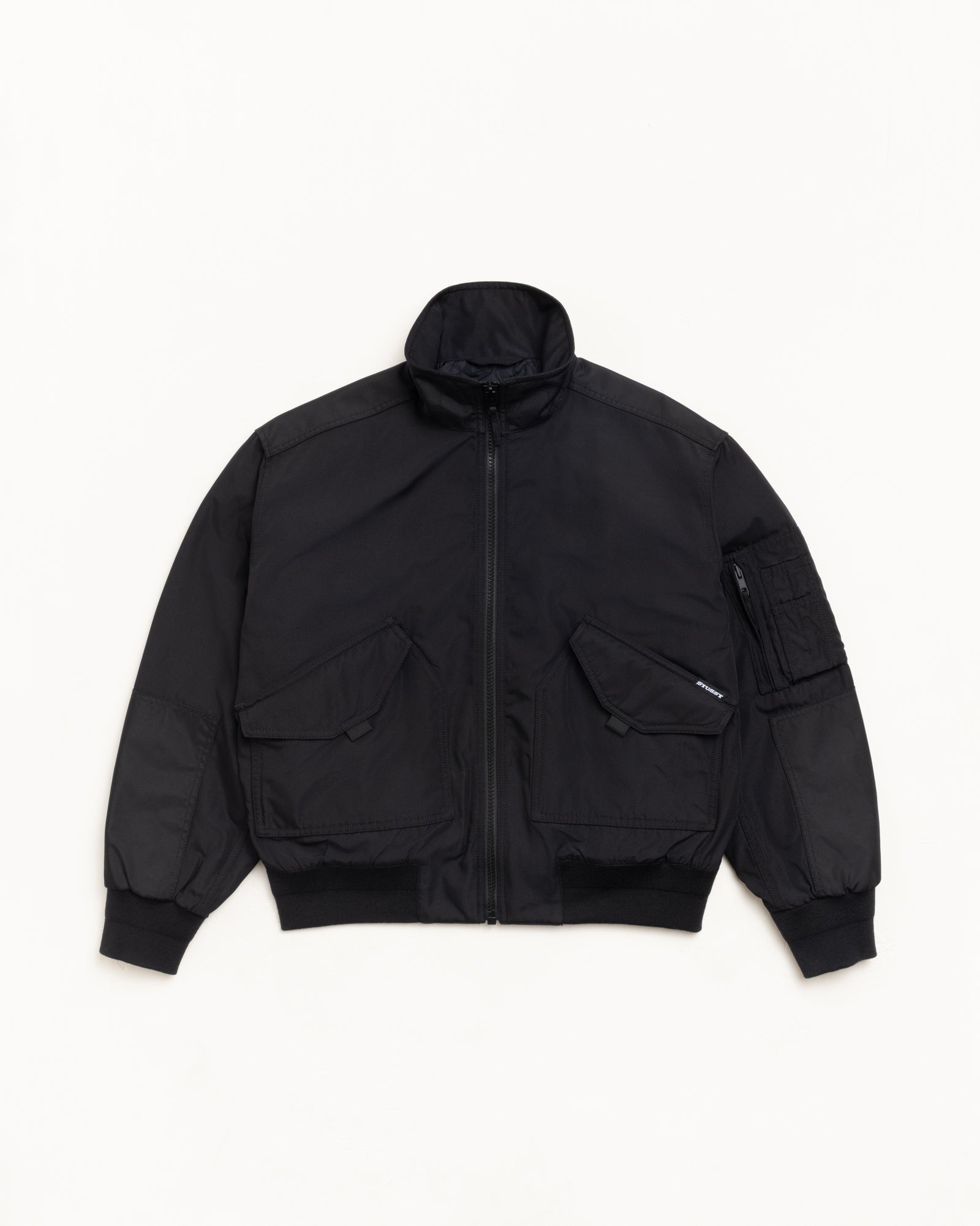 Stussy Outerwear Mock Neck Flight Bomber giacca Black