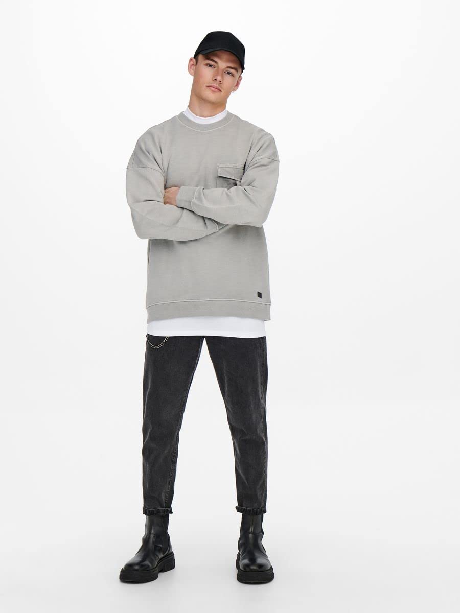 ONLY & SONS Bruce Felpa uomo loose girocollo sweat
