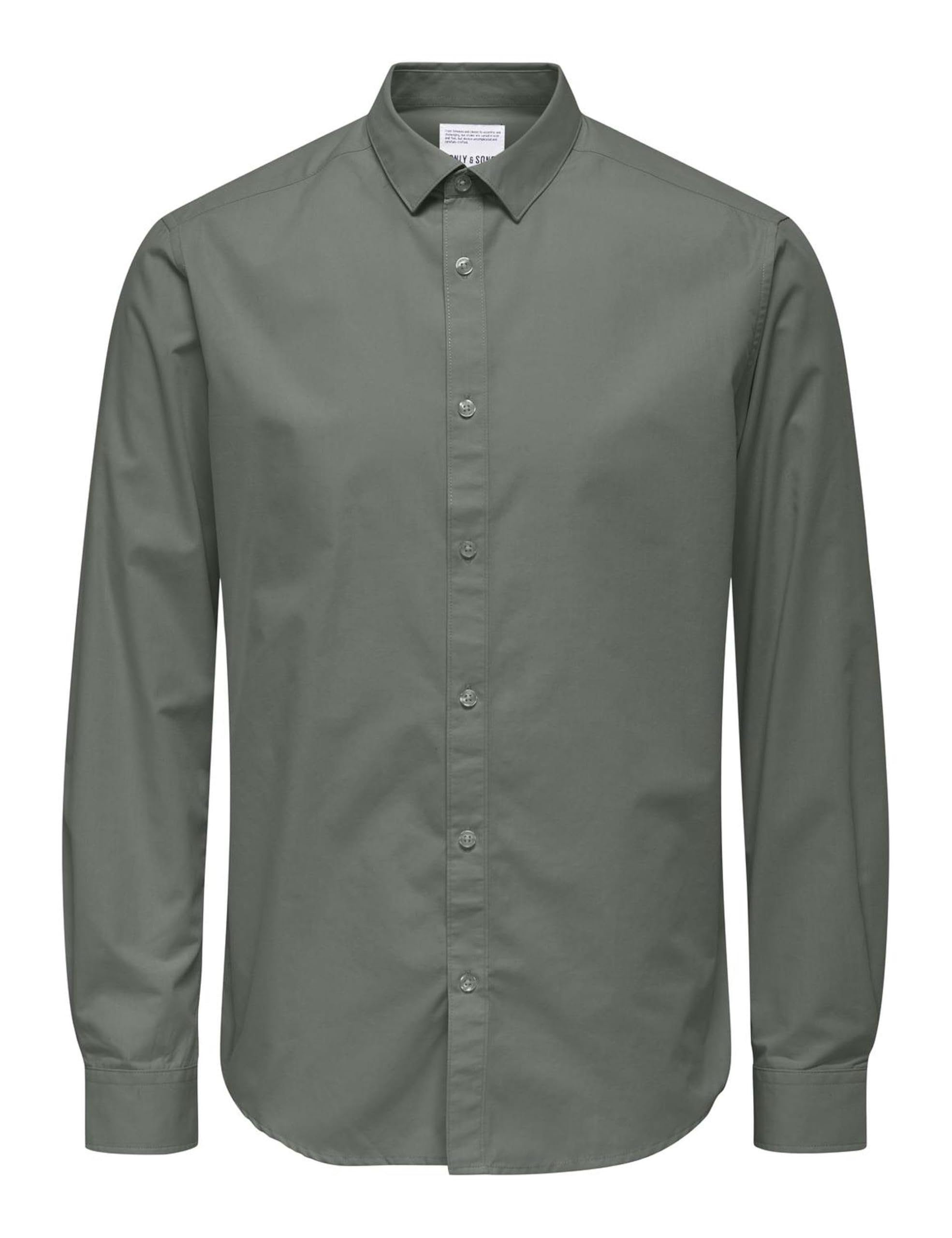 ONLY & SONS SANE Poplin Camicia uomo XL nero slim