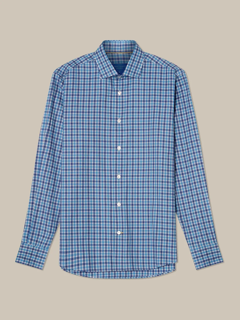 Robert Talbott Reynolds Camicia Blue Multi quadri leggera