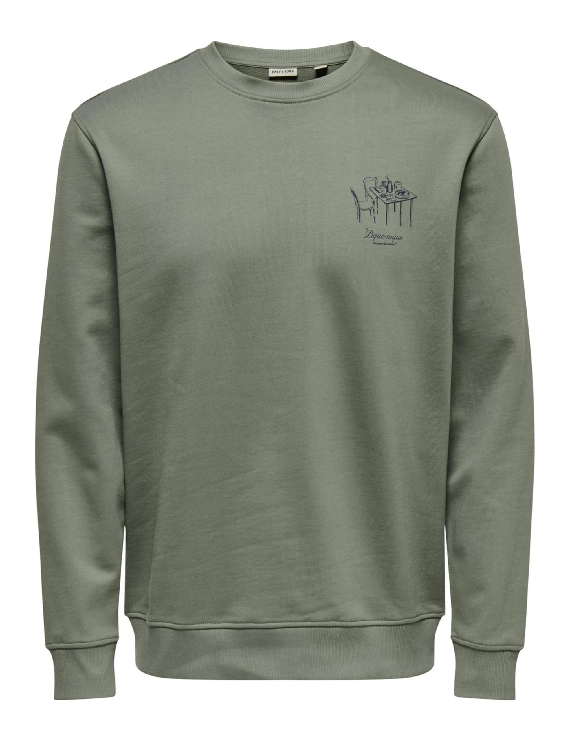 ONLY & SONS Onsalta Social Felpa Uomo Girocollo Tinta Unita