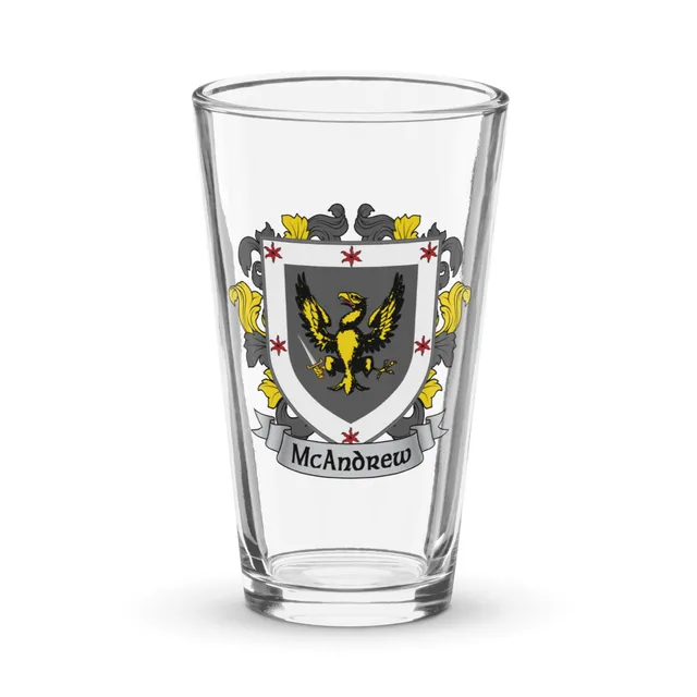 7.62 Design McAndrew Irish Coat of Arms bicchiere pinta 16oz