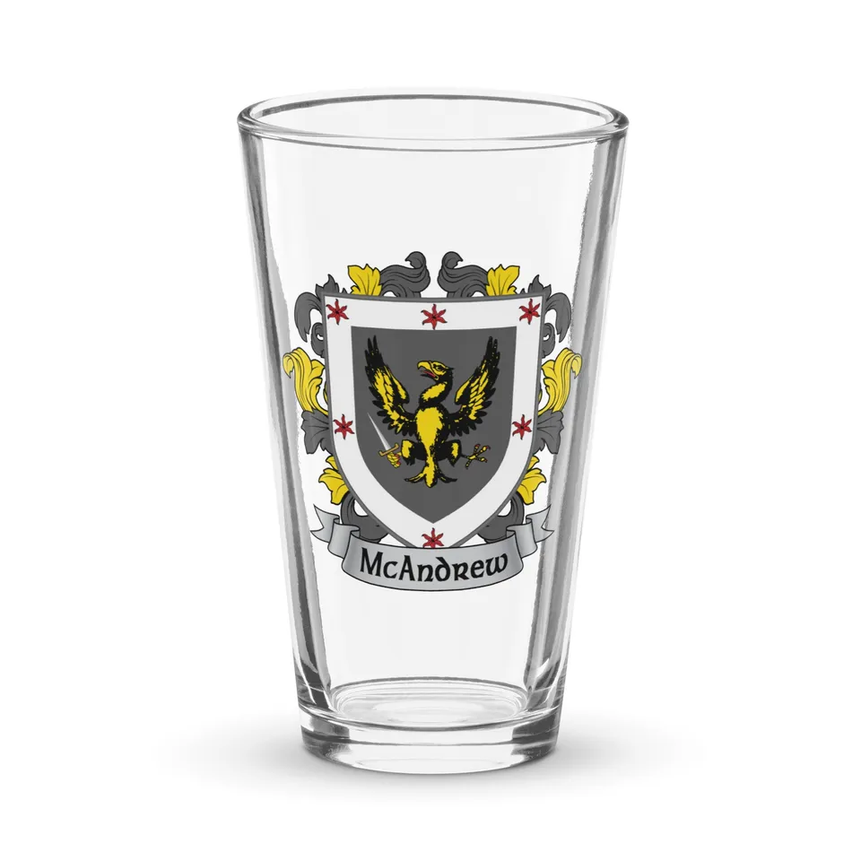 7.62 Design McAndrew Irish Coat of Arms bicchiere pinta 16oz