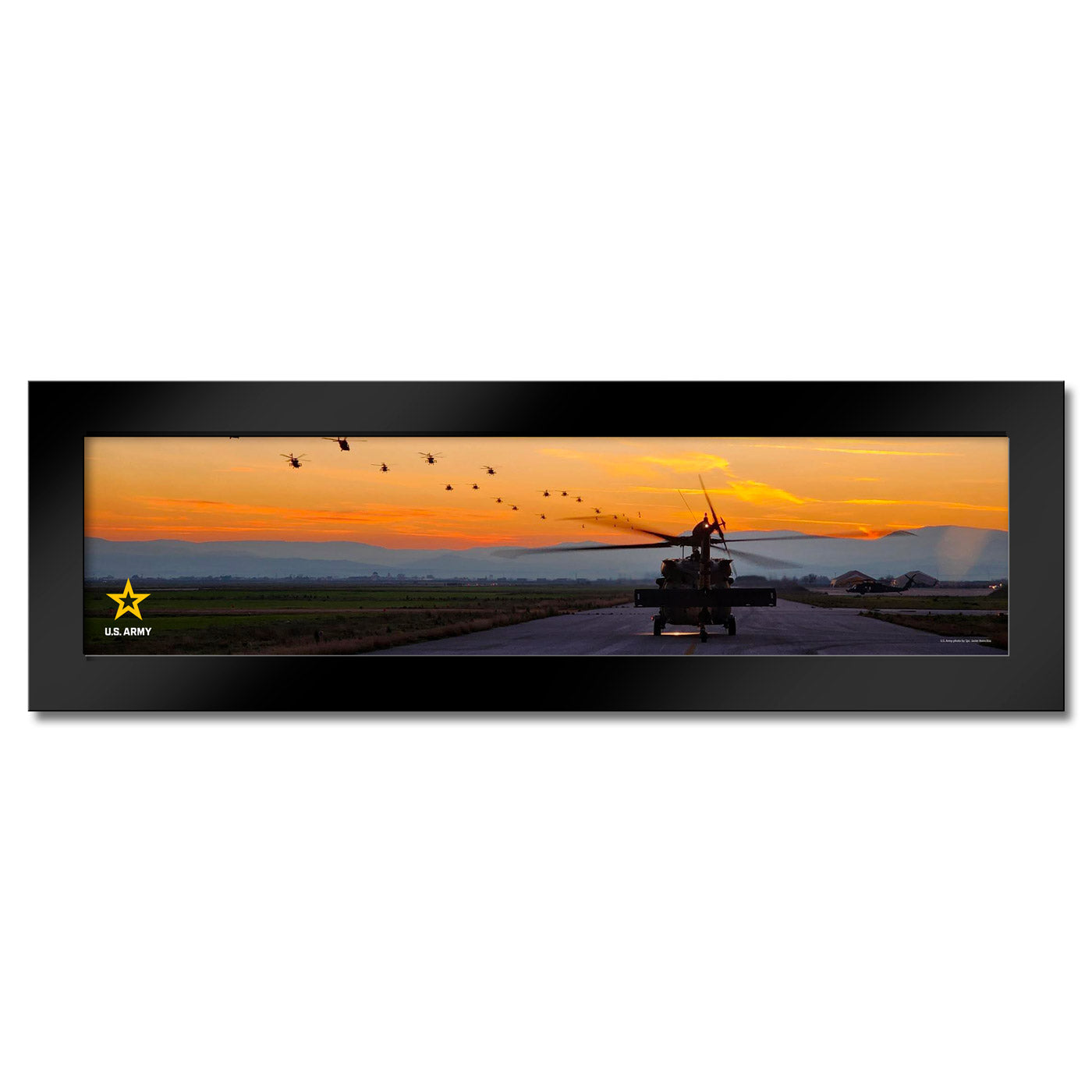 7.62 Design Army Helicopters Stampa incorniciata panoramica