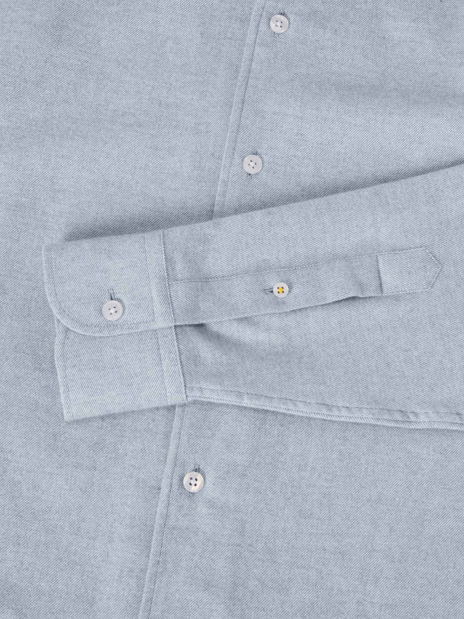 Robert Talbott Morgan camicia flanella blu manica lunga