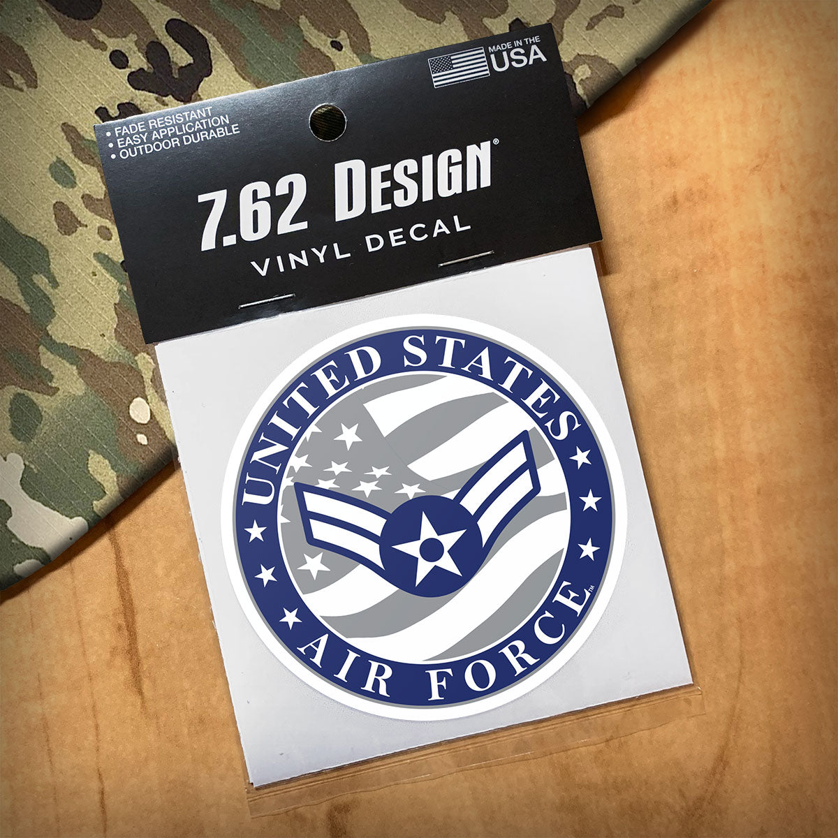 7.62 Design USAF E-3 Airman decal rotonda 9 cm