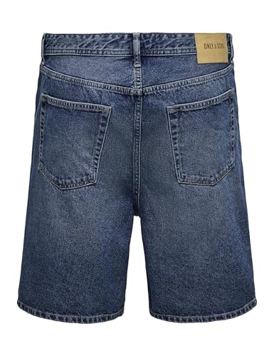 Only & Sons Onsfade Loose Shorts Uomo L Denim Blu