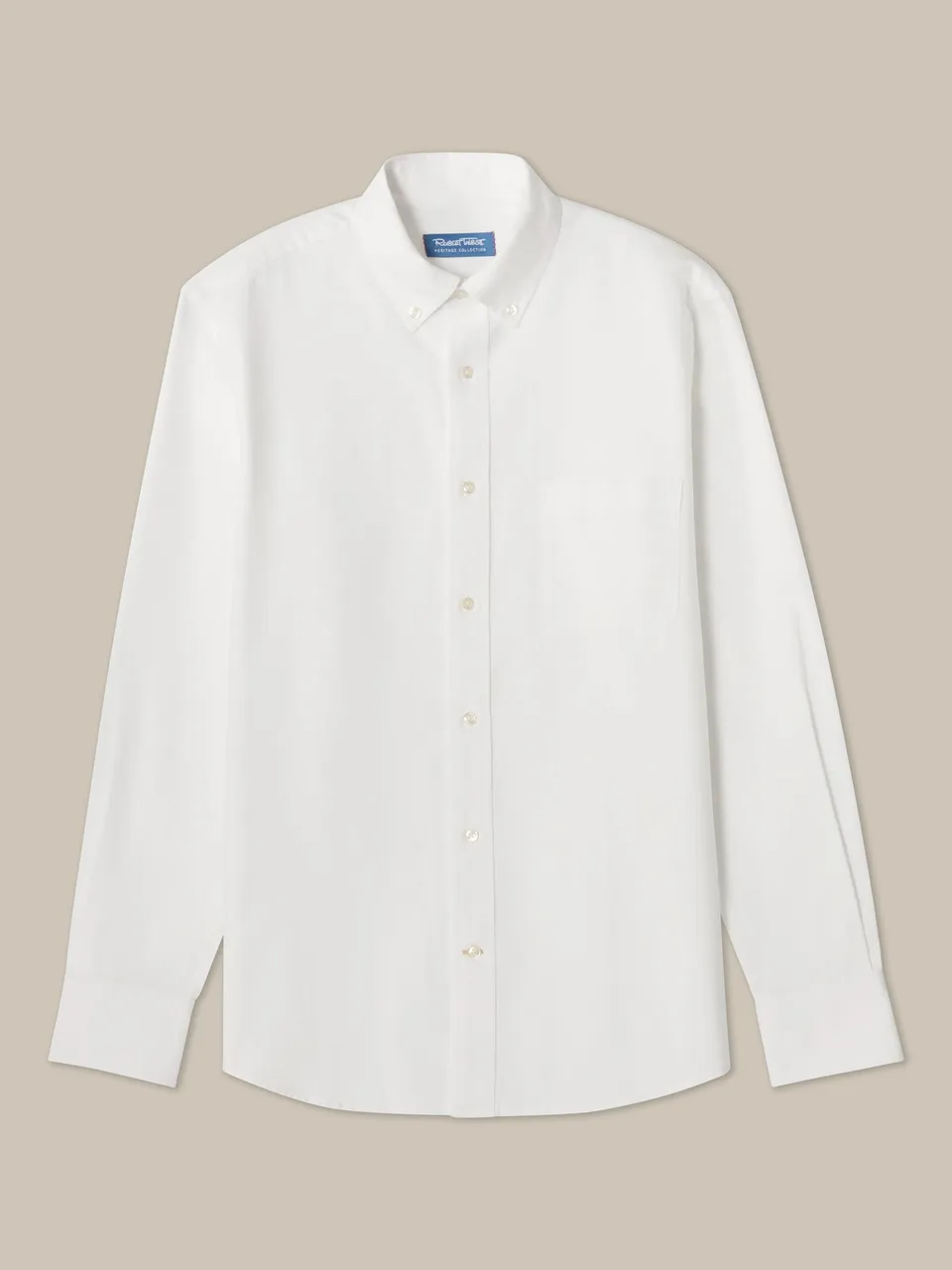 Robert Talbott George camicia oxford bianca cotone
