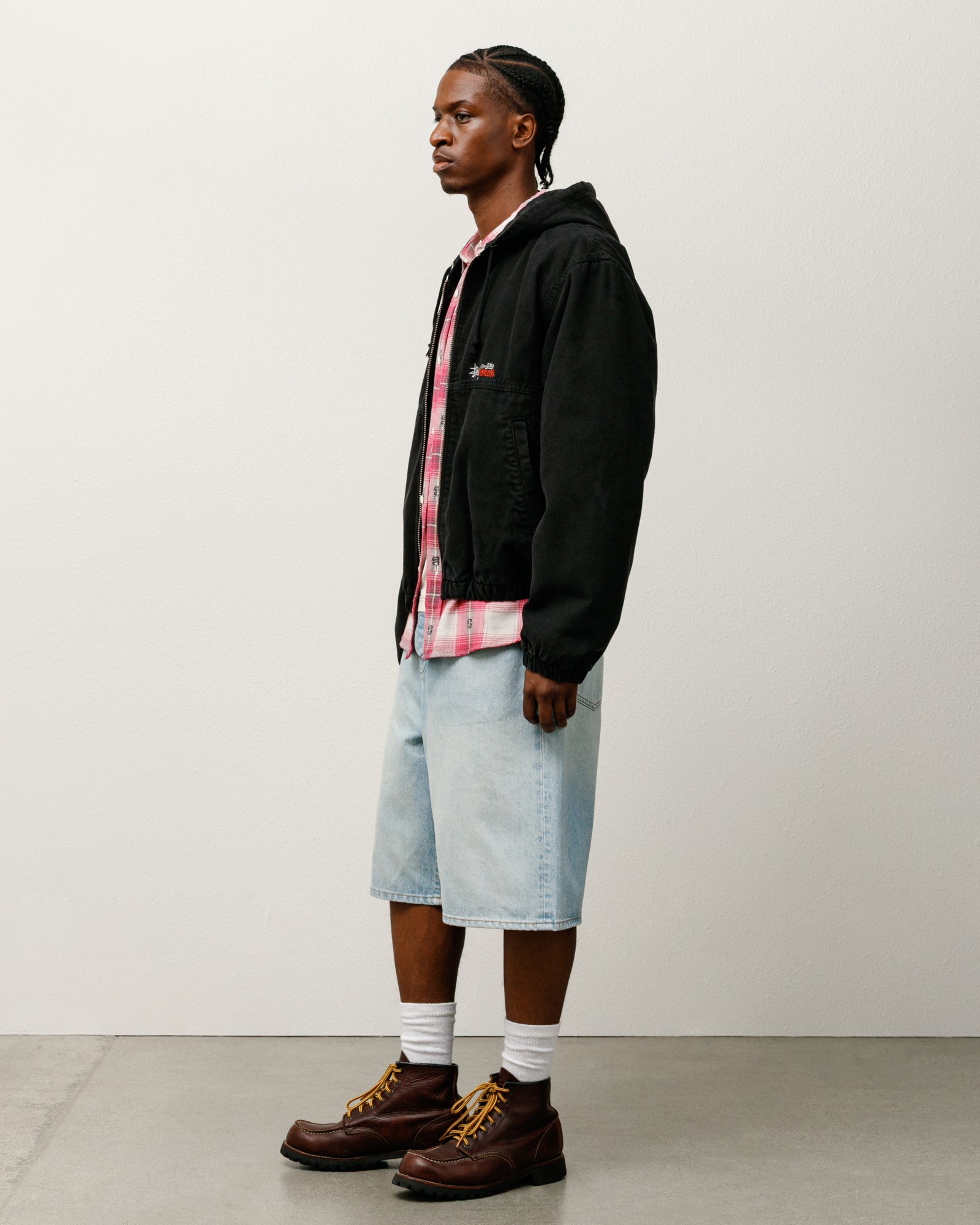 Stussy Big Ol Short Denim shorts lavaggio chiaro cotone