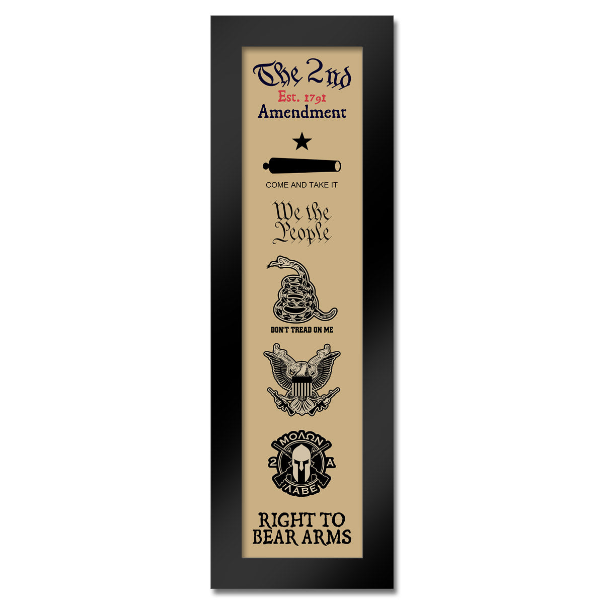 7.62 Design 2nd Amendment Heritage Quadro Cornice 25"