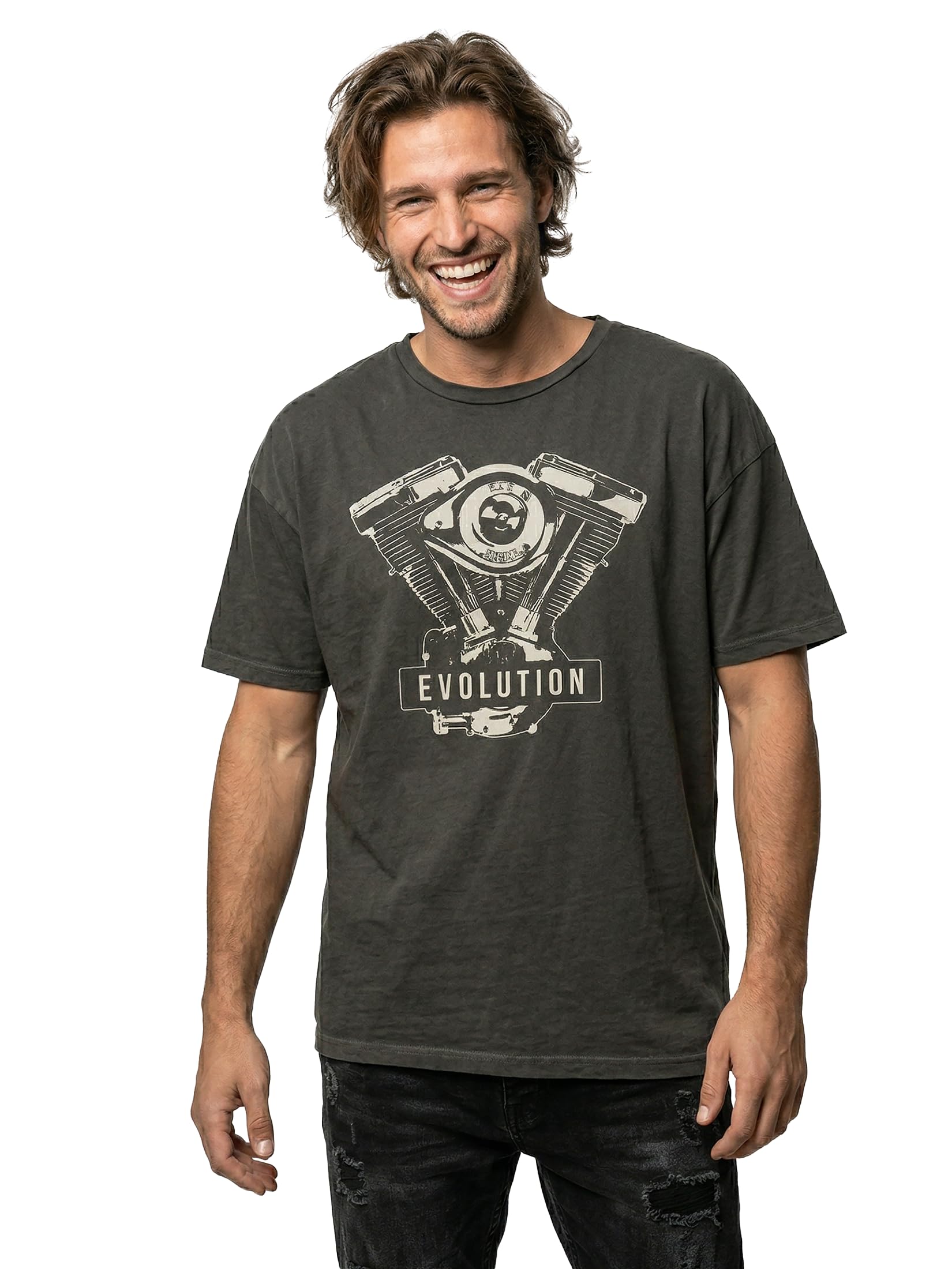 MAKAYA Evolution Moto T-Shirt Uomo XL Manica Corta Cotone