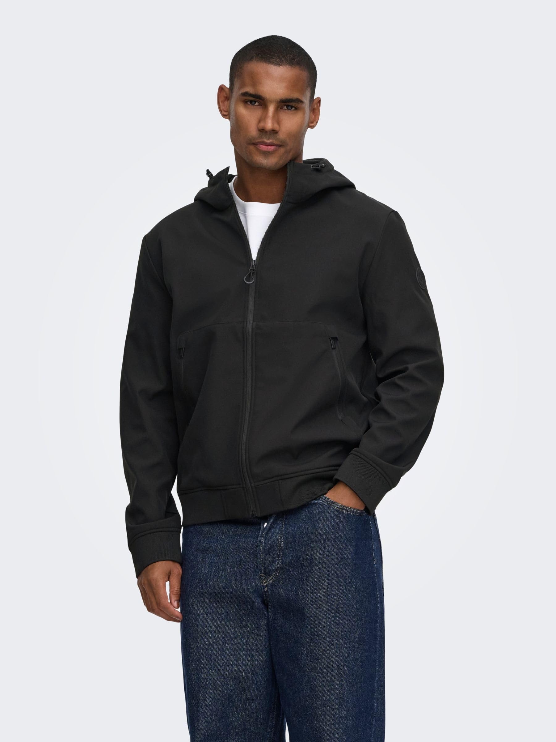 ONLY & SONS BOWIE Bomber Giacca uomo M nero leggero
