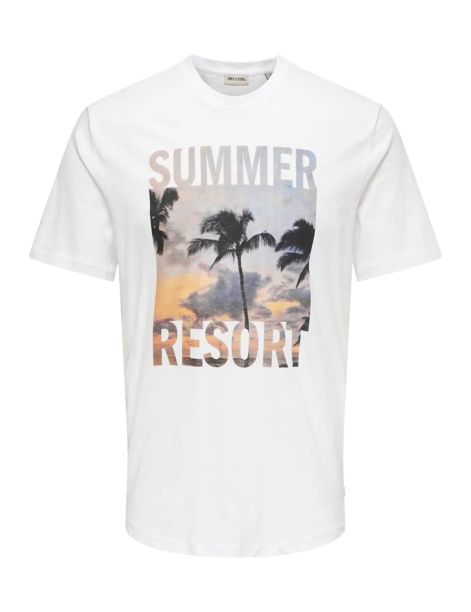 Only & Sons Onsmagdy Life Reg Photoprint SS Tee Uomo Bianca M