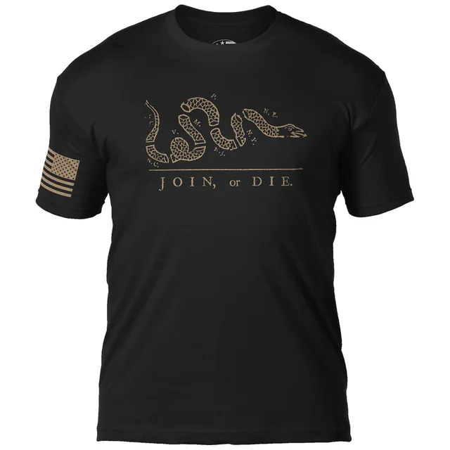 7.62 Design Join Or Die T-Shirt Uomo Nero Cotone