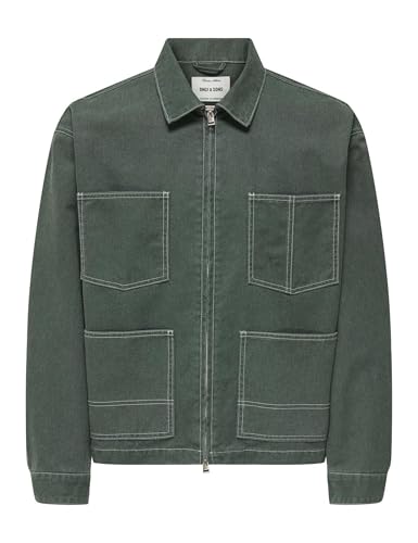 Only & Sons Onszealand 6017 giacca denim uomo taglia S con zip