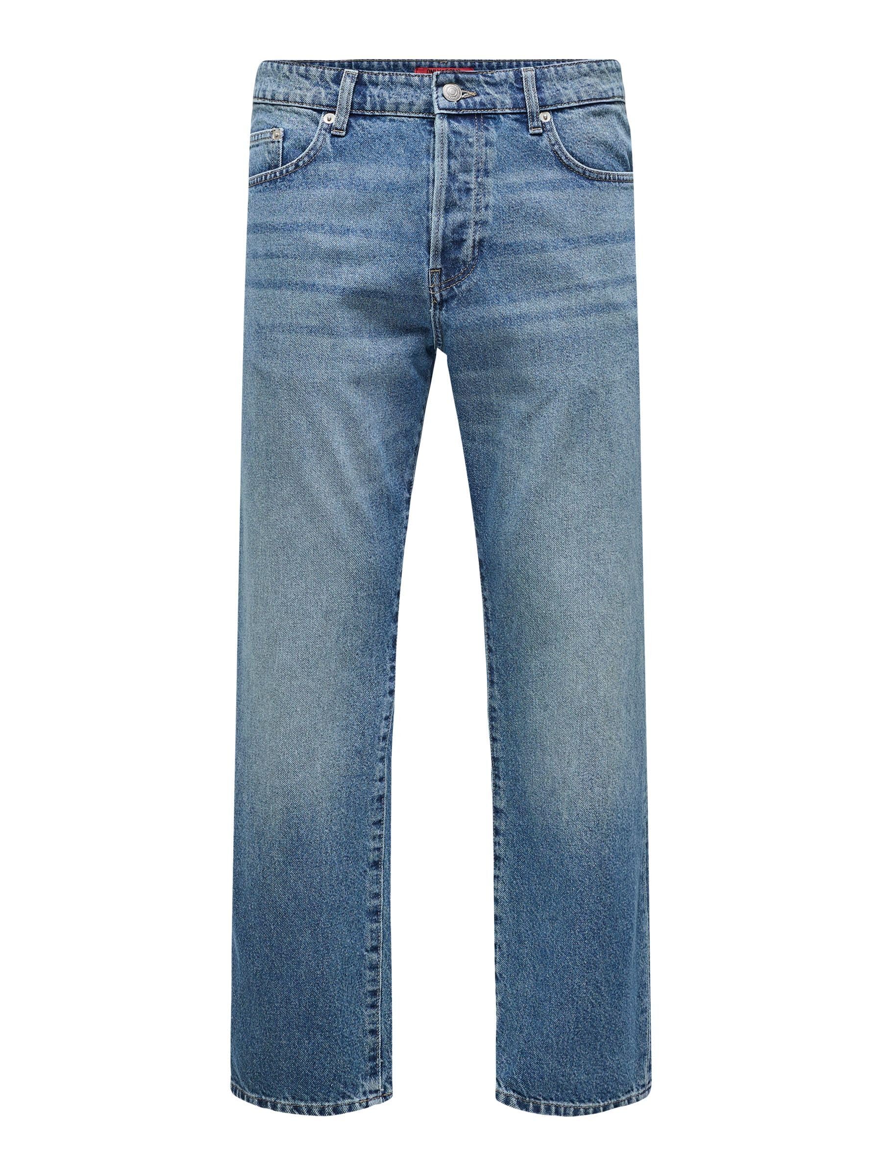ONLY & SONS Onsedge Straight Box Tai Jeans Uomo Blu 30W/32L