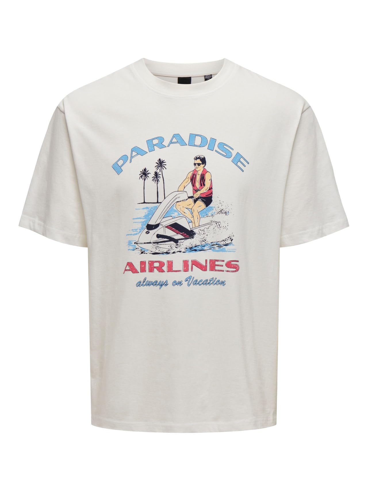ONLY & SONS Onsmonte T-shirt Uomo S Cloud Dancer Paradise
