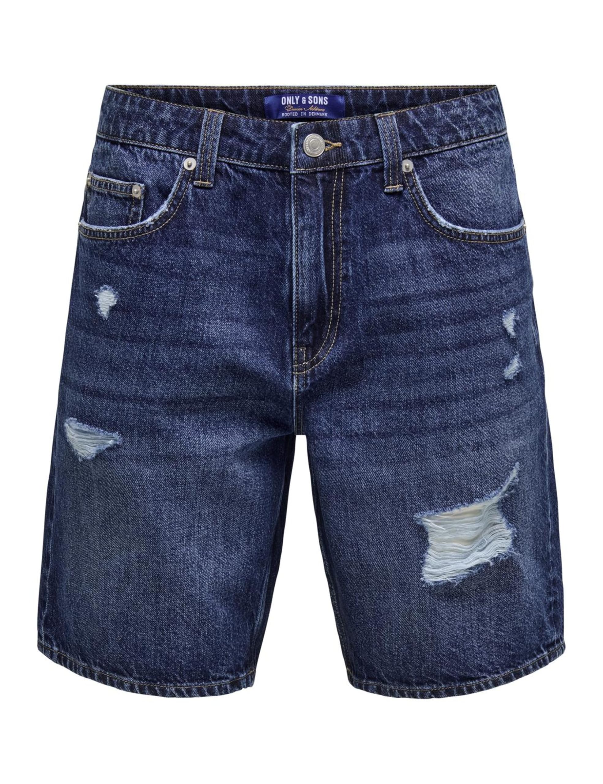 Only & Sons Onsedge Loose Shorts Uomo M Blu Scuro