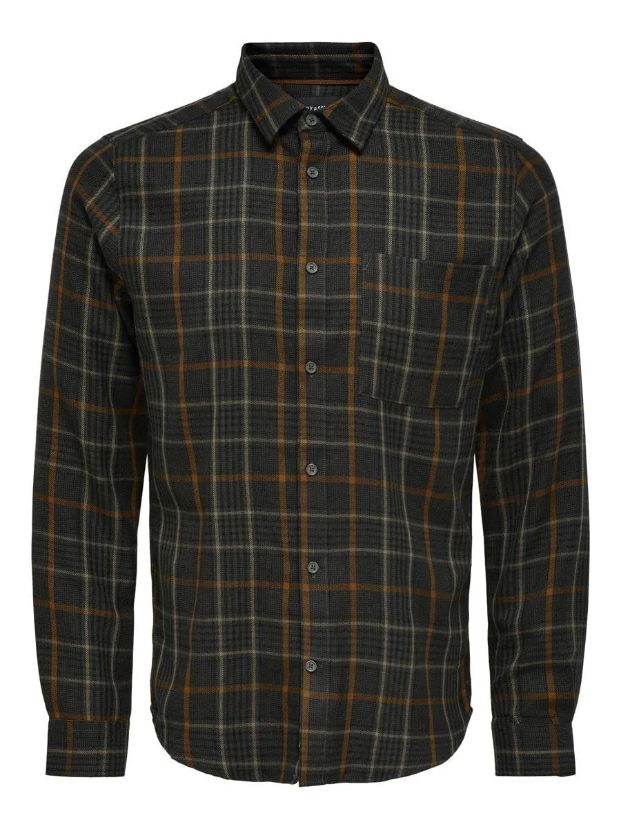 Only & Sons Onsloki Camicia Uomo a Quadri Manica Lunga