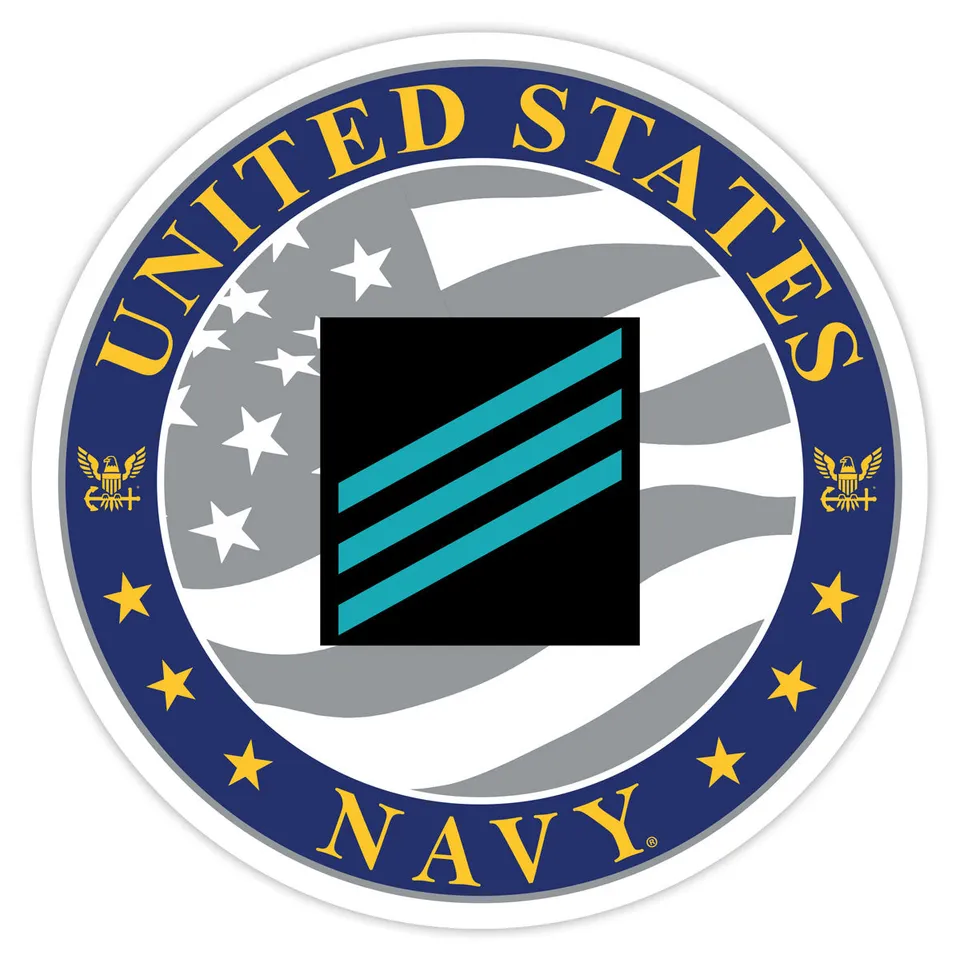 7.62 Design US Navy Decal Auto E-3 Constructionman 3,5"