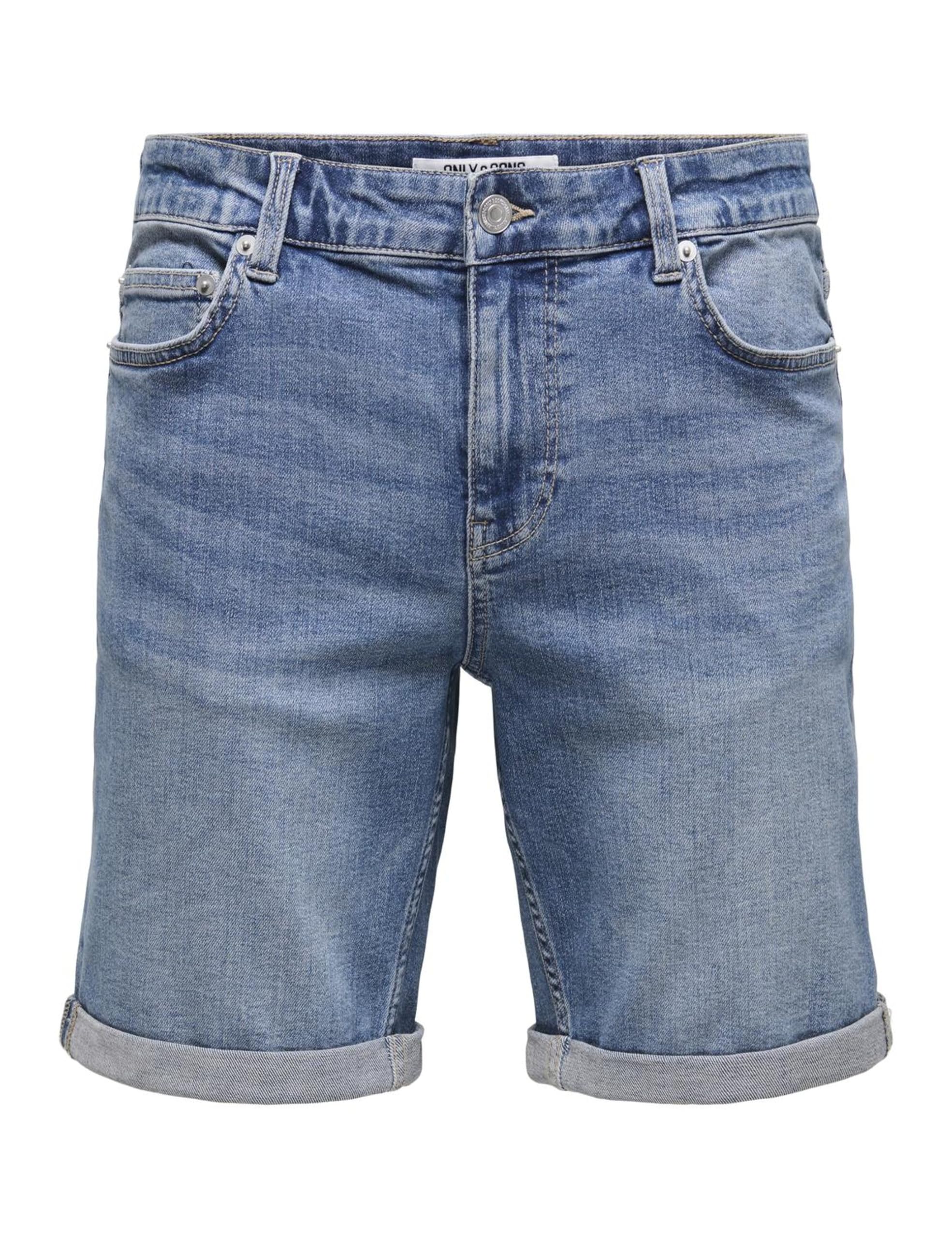 Only & Sons Onsply Regular Fit Pantaloncini Blu Jeans Chiaro