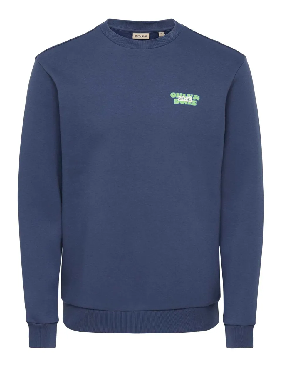 Only & Sons Onsceres Reg LS Crew Neck felpa uomo grigio girocollo
