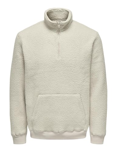 ONLY & SONS Onsemilio Felpa teddy zip Noce S