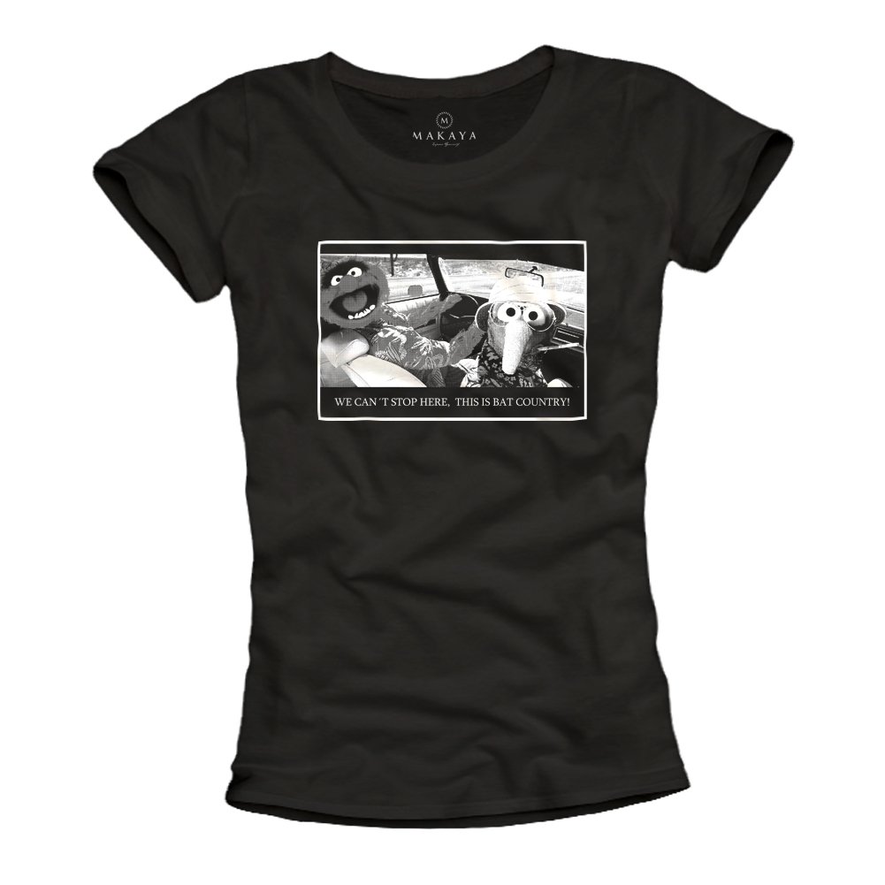 Makaya Fear And Loathing T-Shirt Donna L Nera Cotone